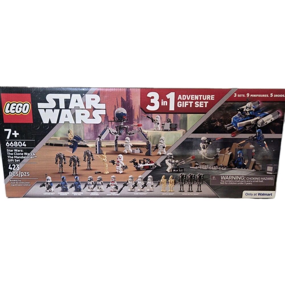 LEGO Star Wars The Clone Wars & The Mandalorian Gift Set 66804 3 Sets In 1 Box